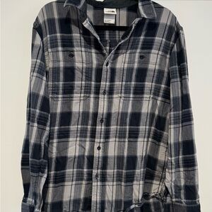 The North Face Men's Plaid Shirt - Navy and Gray
